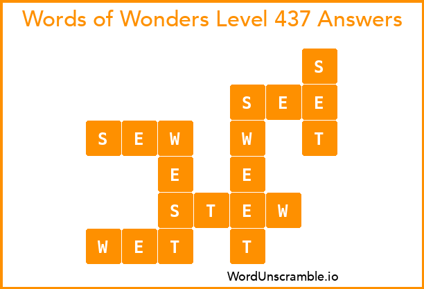 Words of Wonders Level 437 Answers