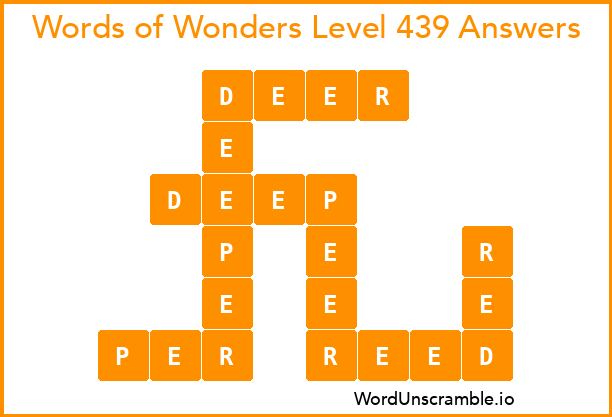 Words of Wonders Level 439 Answers