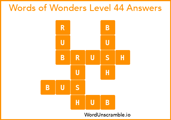 Words of Wonders Level 44 Answers
