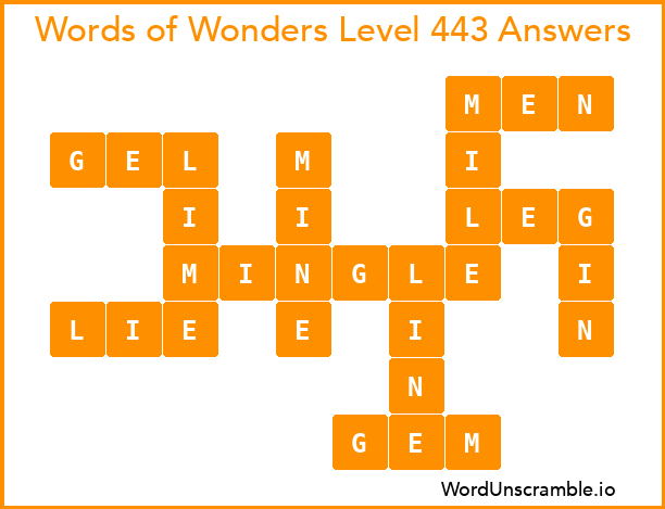Words of Wonders Level 443 Answers