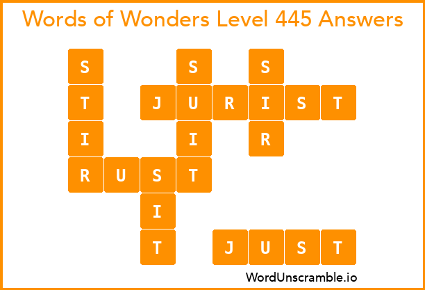Words of Wonders Level 445 Answers