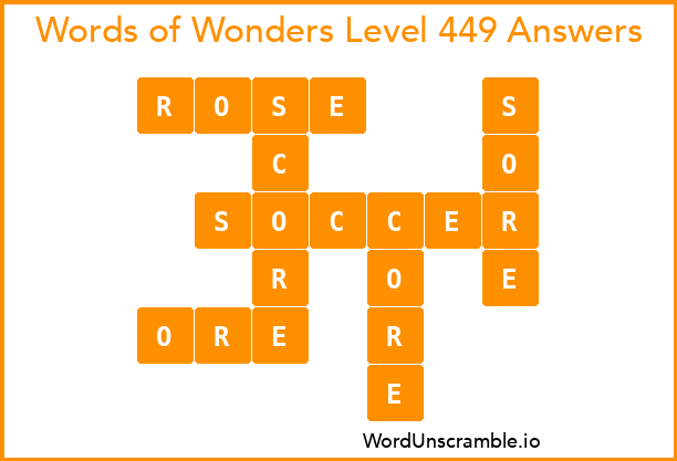 Words of Wonders Level 449 Answers