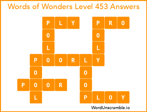 Words of Wonders Level 453 Answers