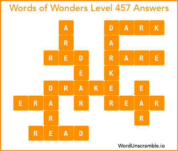 Words of Wonders Level 457 Answers