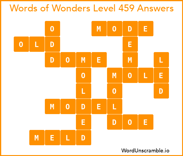 Words of Wonders Level 459 Answers