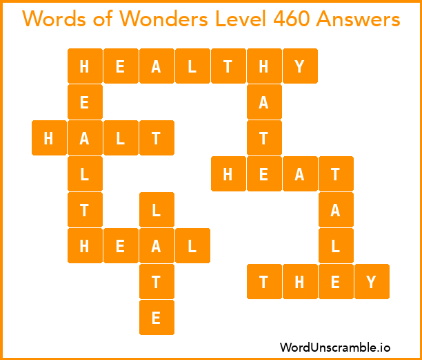 Words of Wonders Level 460 Answers
