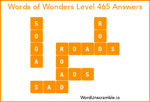 Words of Wonders Level 465 Answers