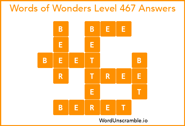 Words of Wonders Level 467 Answers
