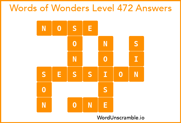Words of Wonders Level 472 Answers