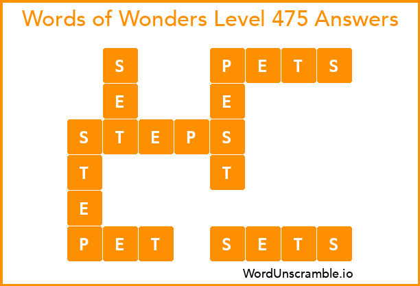 Words of Wonders Level 475 Answers