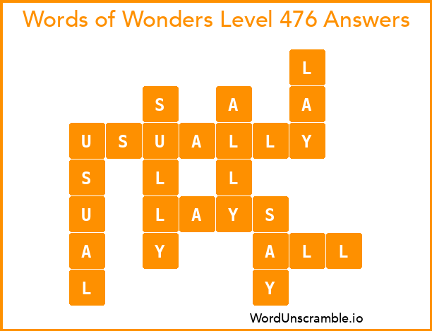 Words of Wonders Level 476 Answers