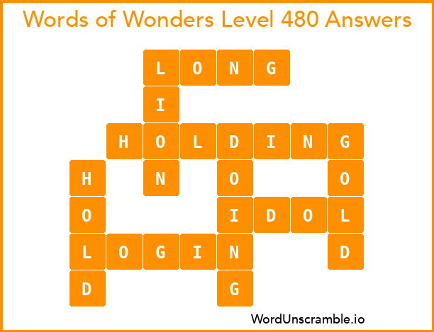 Words of Wonders Level 480 Answers