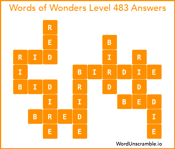 Words of Wonders Level 483 Answers