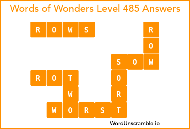 Words of Wonders Level 485 Answers