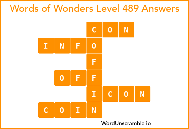 Words of Wonders Level 489 Answers