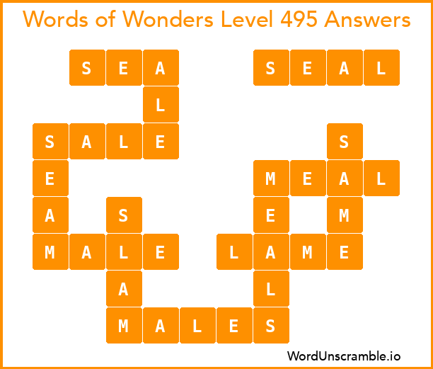 Words of Wonders Level 495 Answers