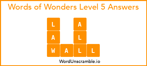 Words of Wonders Level 5 Answers