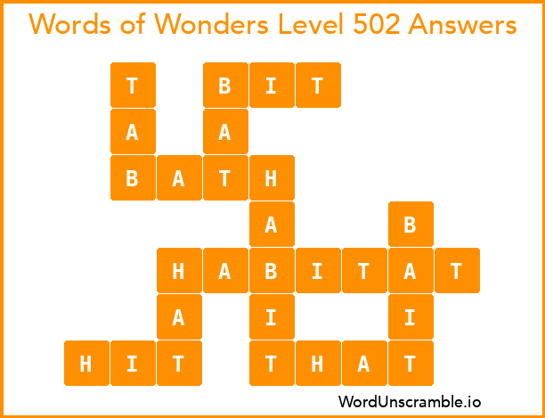 Words of Wonders Level 502 Answers