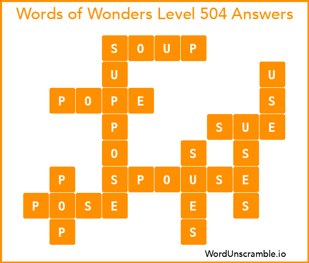 Words of Wonders Level 504 Answers