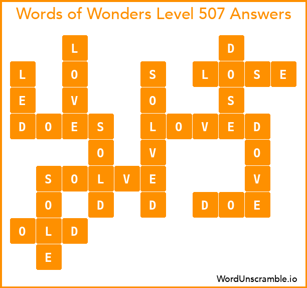 Words of Wonders Level 507 Answers