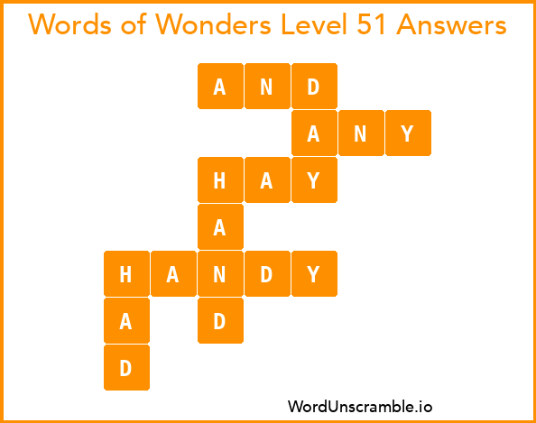 Words of Wonders Level 51 Answers