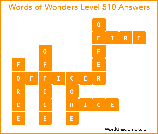 Words of Wonders Level 510 Answers