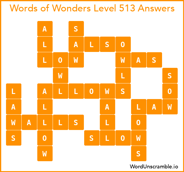 Words of Wonders Level 513 Answers