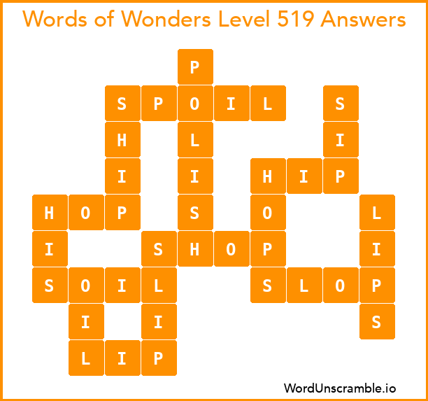 Words of Wonders Level 519 Answers