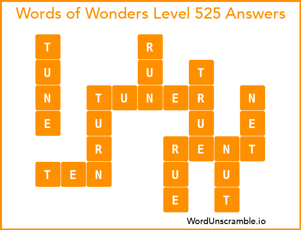 Words of Wonders Level 525 Answers