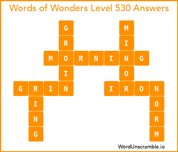 Words of Wonders Level 530 Answers