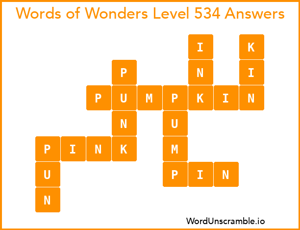 Words of Wonders Level 534 Answers