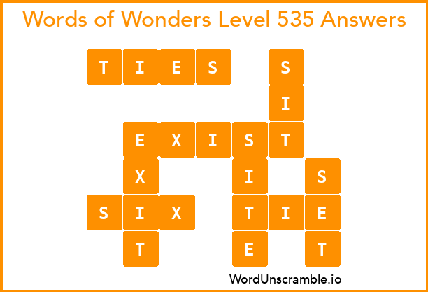 Words of Wonders Level 535 Answers