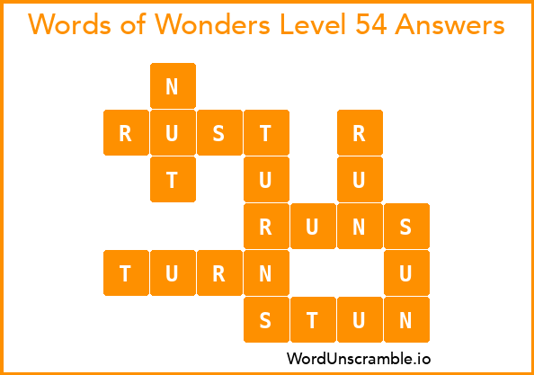 Words of Wonders Level 54 Answers
