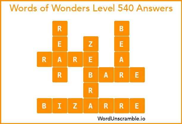 Words of Wonders Level 540 Answers