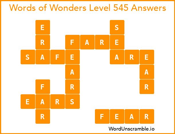 Words of Wonders Level 545 Answers