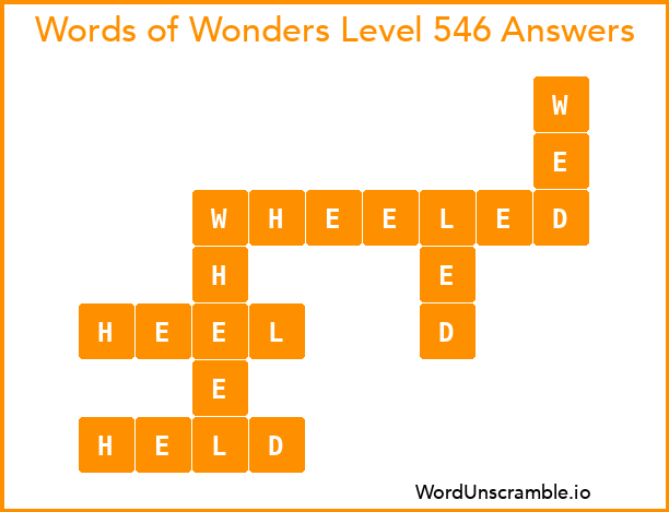 Words of Wonders Level 546 Answers