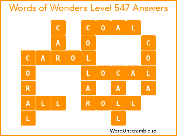 Words of Wonders Level 547 Answers