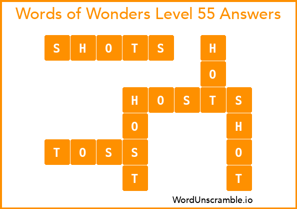 Words of Wonders Level 55 Answers