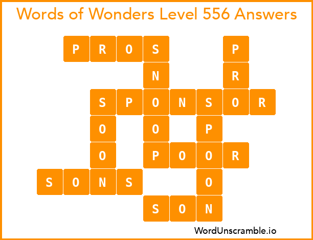 Words of Wonders Level 556 Answers