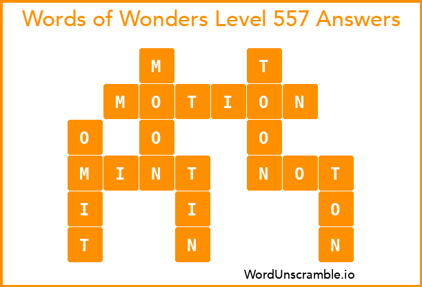 Words of Wonders Level 557 Answers
