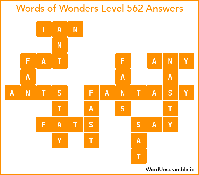 Words of Wonders Level 562 Answers