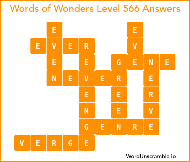 Words of Wonders Level 566 Answers