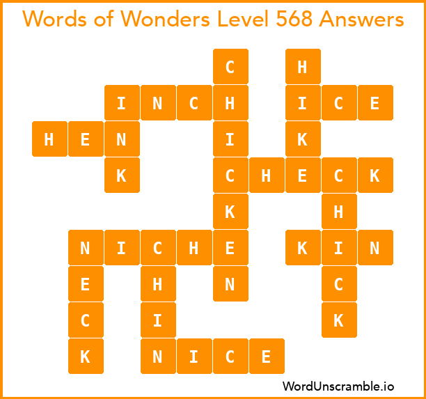 Words of Wonders Level 568 Answers