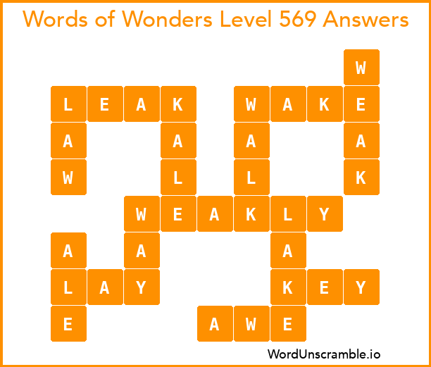 Words of Wonders Level 569 Answers