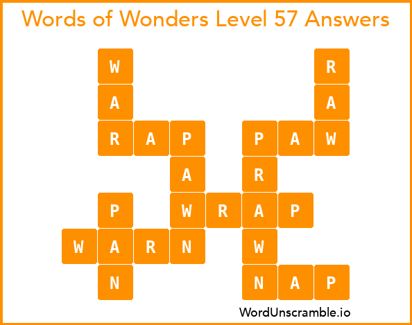 Words of Wonders Level 57 Answers