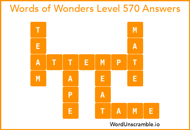 Words of Wonders Level 570 Answers