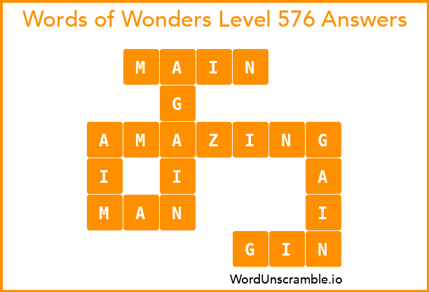 Words of Wonders Level 576 Answers