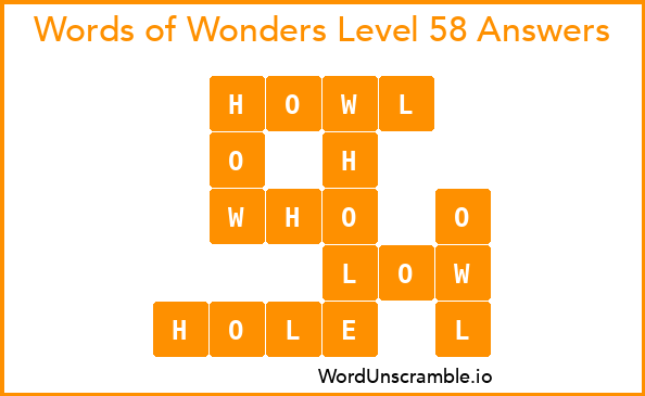 Words of Wonders Level 58 Answers