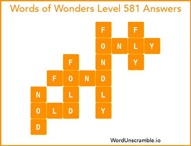 Words of Wonders Level 581 Answers