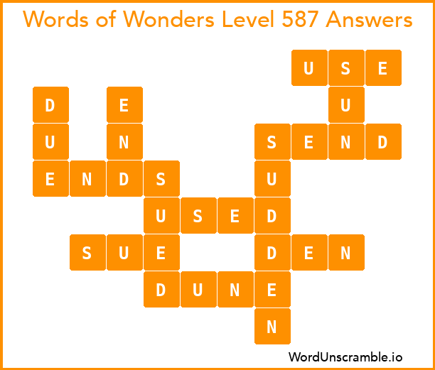 Words of Wonders Level 587 Answers